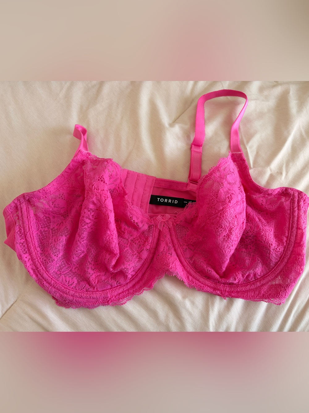 torrid Bright Hot Pink Lace Underwire Bra